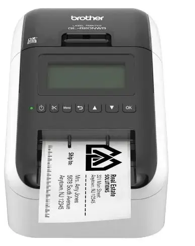 Sistem de etichetare Brother QL-820NWB, USB, Retea, Wi-Fi, Bluetooth, 6MB (Alb)