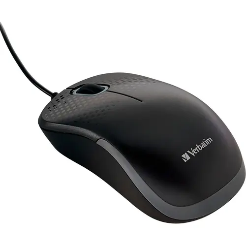 Mouse Optic Verbatim 49024, Cu fir, Silentios, 1000 dpi (Negru)