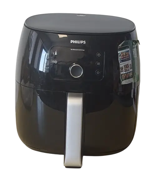 Friteuza fara ulei Philips Airfryer XXL HD9650/90, Tehnologie Twin TurboStar, Capacitate 7.3 L, Display digital (Negru)