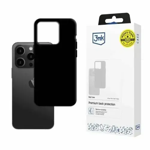 Husa de protectie 3mk Matt Case pentru iPhone 15 Pro (Negru)
