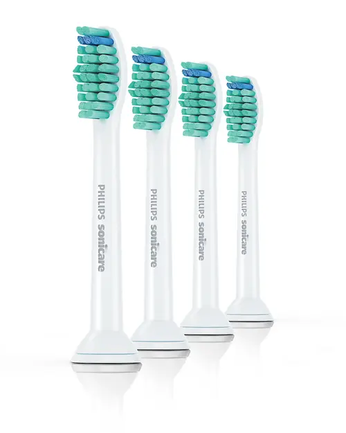 Rezerve Philips Sonicare Pro Results HX6014/87, pachet de 4 capete de periere, Standard, click-on, sincronizarea modurilor BrushSync (Alb)
