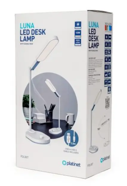 Lampa LED Plstinry PDL807, LED, 10W, 48 LED, USB-C