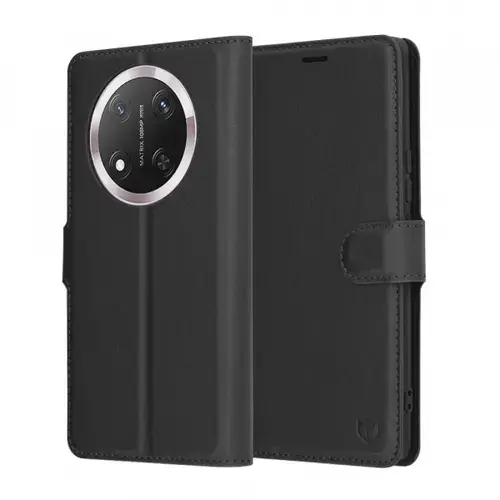 Husa pentru Honor X9c / Magic7 Lite, Techsuit, Leather Folio, Neagra