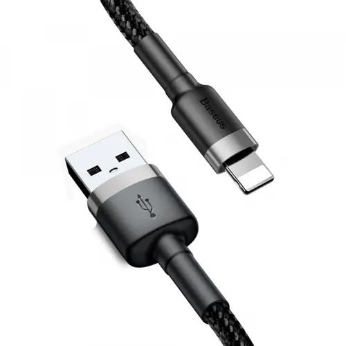 Cablu Date si Incarcare USB-A - Lightning Baseus Cafule CALKLF-RG1, 18W, 3m, Gri