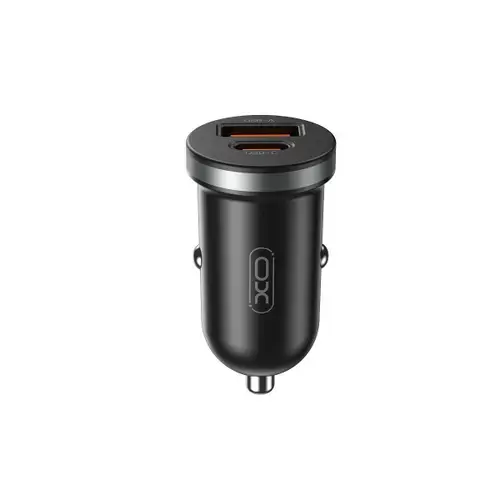 Incarcator Auto XO Design CC56, 30W, 3A, 1 x USB-A - 1 x USB-C (Negru)