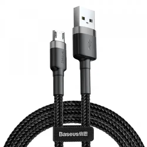 Cablu Date/Incarcare Baseus Cafule, USB-A - microUSB, 18W, 3m (Gri)