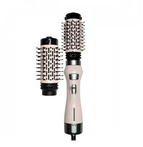 Perie rotativa Heinner HAB-R12RDC-PNK2, 1200 W, 2 trepte putere, Invelis ceramic, Motor DC (Roz/Gri)