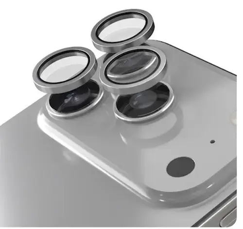 Folie de protectie Camera Spate Etteri pentru Apple iPhone 17 Pro Max / 17 Pro, Sticla Securizata, Gri