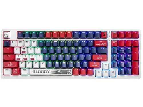 Tastatura A4Tech Bloody S98 Sports Navy, Wired, USB, iluminare RGB (Multicolor)
