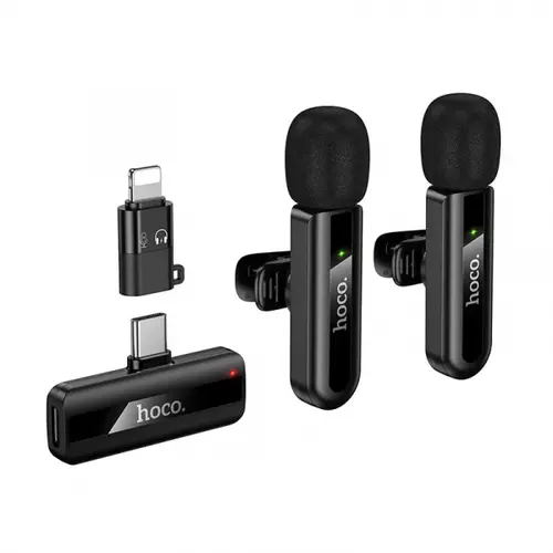 Lavaliera HOCO L20A, USB-C / Lightning, Set 2 bucati, Negru