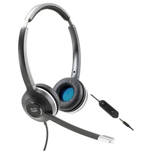 Casti Call Center CISCO Seria 500, On Ear, cu fir, Jack 3.5mm, Microfon (Gri)