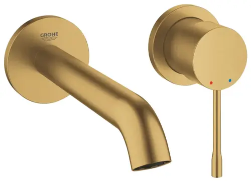 Baterie de lavoar incastrata Grohe Essence 19408GN1, cu 2 orificii, Auriu