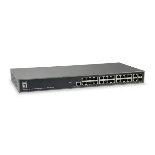 Switch LevelOne GEL-2681, 26 Porturi Gigabit (Negru)