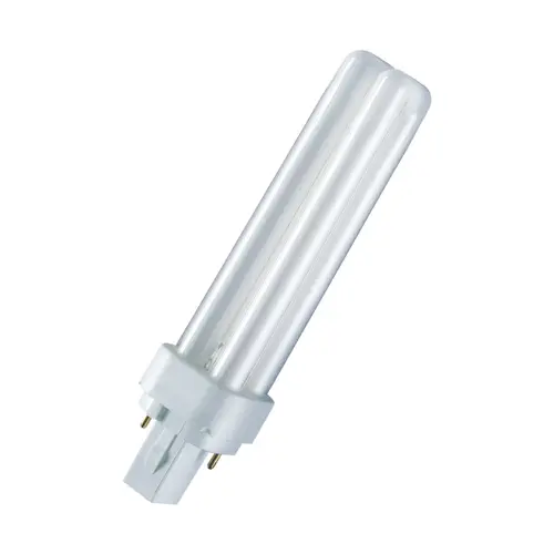 Bec Compact Fluorescent Osram Dulux D / PL-C 2 Pini 26W G24d-3 1750Lm Forma Stick Lumina Alba Calda 3000K