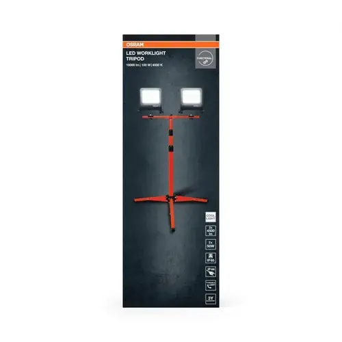 Lampa de lucru cu LED, Osram, 2x50W, multiunghiular, IP65, inaltime ajustabila 1.8m
