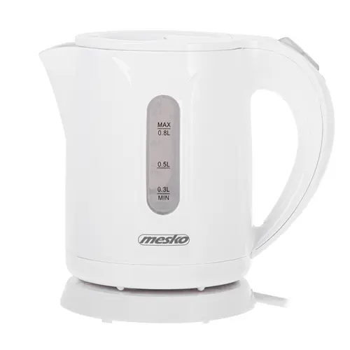 Fierbator de apa Mesko MS 1376, 0.8 L, 850 W, Baza rotativa 360 (Alb)