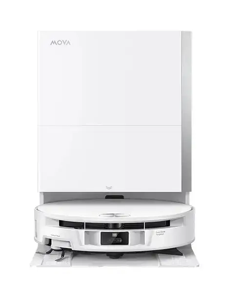 Aspirator robot cu mop MOVA S70 Pro Roller, 30000Pa, 5200mAh, HydroForce Mopping, Statie Inteligenta, Recipient praf 0.3 L, Rezervor apa 0.15 L, Autonomie 260 minute (Alb)