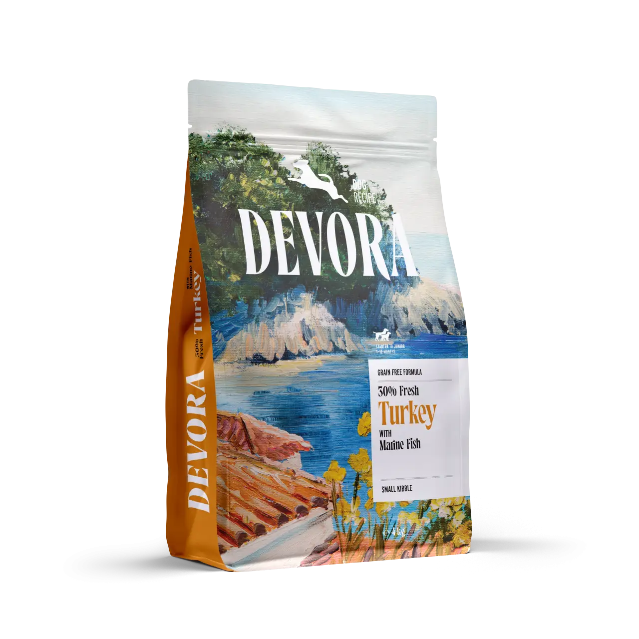 DEVORA STARTER & PUPPY GF MINI CURCAN CU HERING 4KG