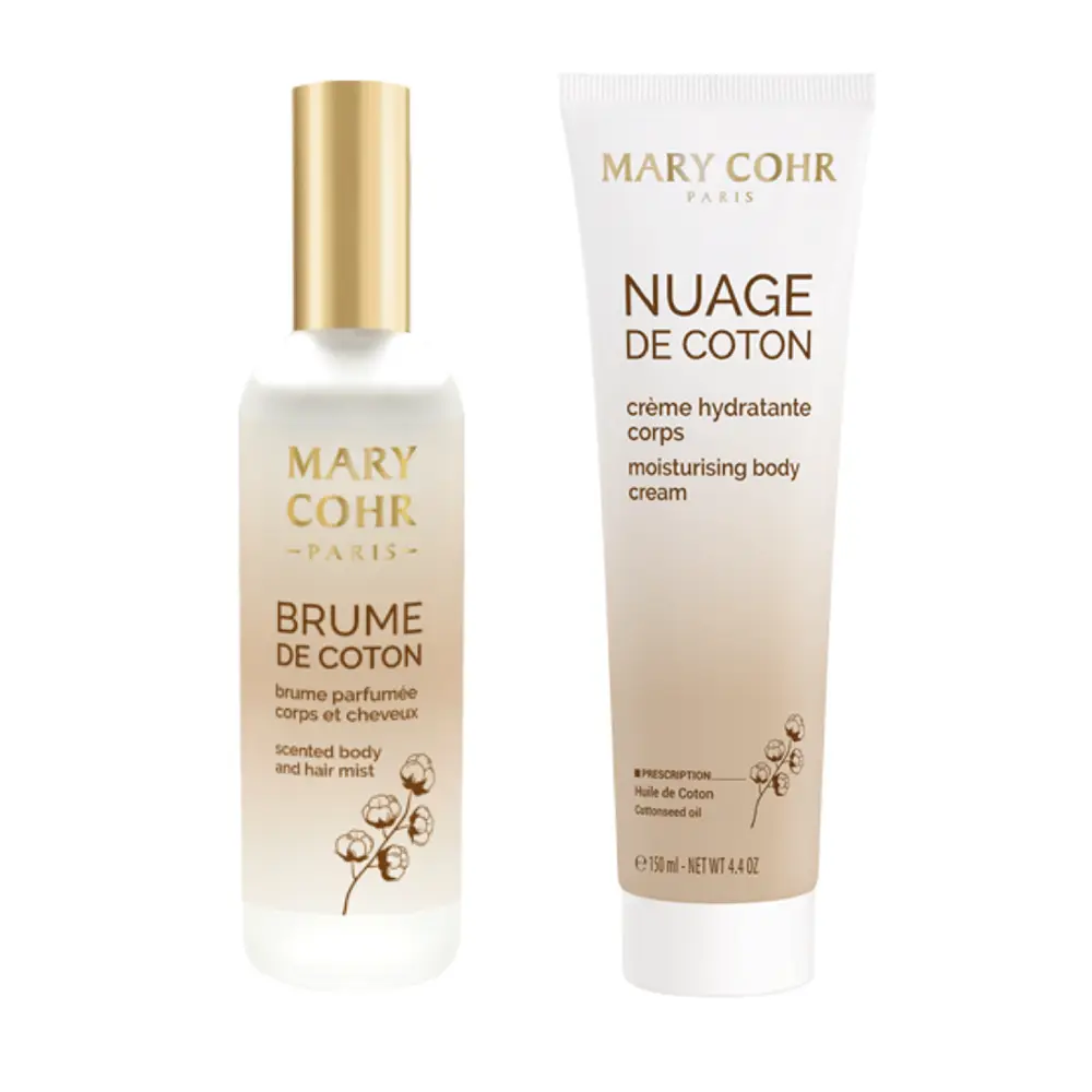 Set spray parfumat si crema corp Mary Cohr Brume de Coton + Nuage de Coton 100ml + 150ml
