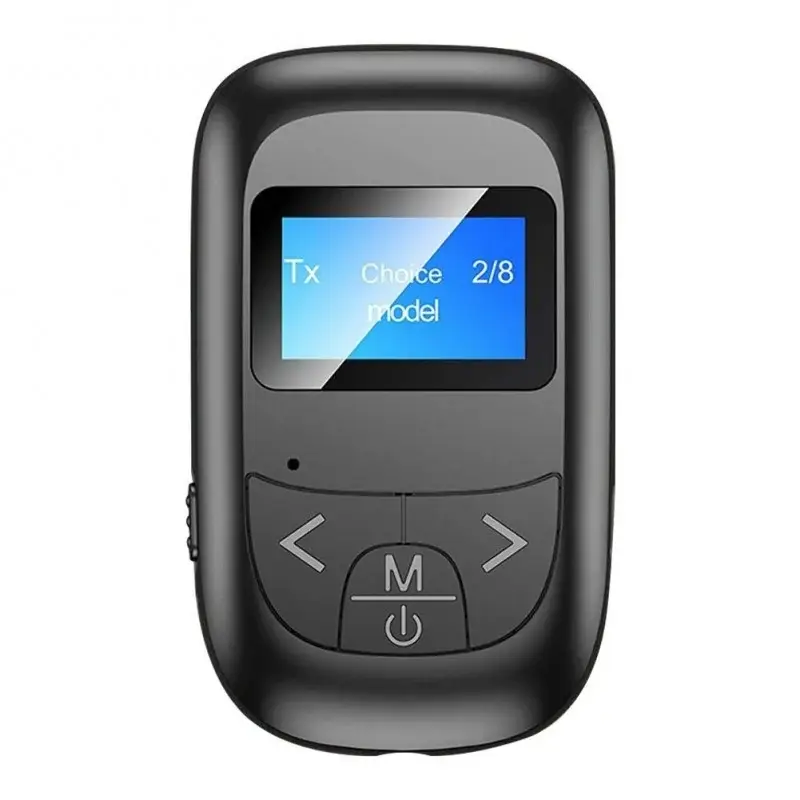 Receptor Transmitator Bluetooth Techstar® T14, Bluetooth 5.0, Microfon Incorporat, Ecran LCD, AUX, Acumulator Incorporat, Control Media, HandsFree, MicroUSB