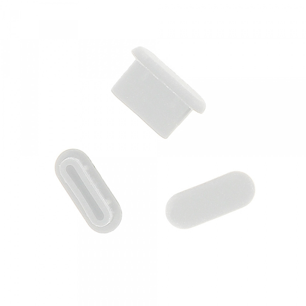 Dop Anti Praf Port Telefon OEM, USB-C, Set 10 bucati, Alb