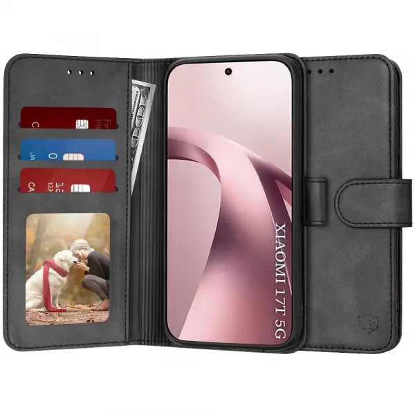 Husa pentru Xiaomi 17T, Techsuit, Diary Book, Neagra