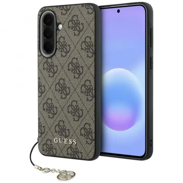 Husa pentru Samsung Galaxy A57 5G, Guess, 4G Classic Logo Charm, Maro