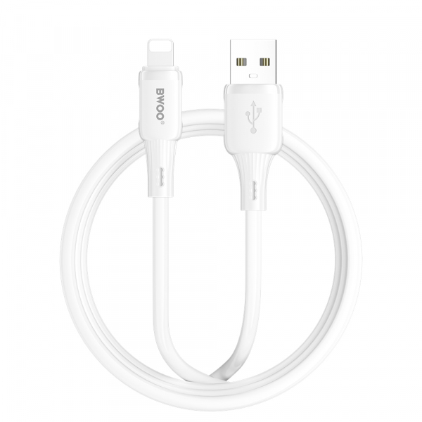 Cablu Date si Incarcare USB-A - Lightning BWOO X329L, 18W, 1m, Alb