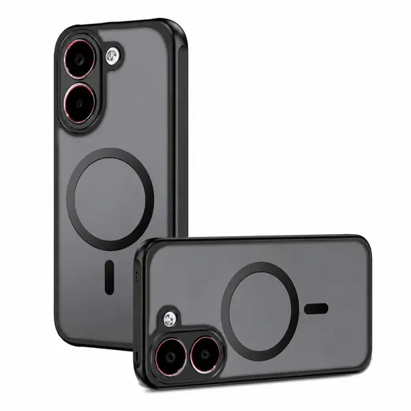 Husa MagSafe pentru Xiaomi Poco X8 Pro, Techsuit, PureFrost, Neagra Satinata