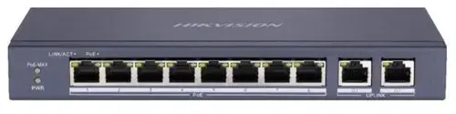 Switch Hikvision DS-3E0310P-E/M, 8 Porturi, PoE