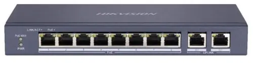 Switch Hikvision DS-3E0310P-E/M, 8 Porturi, PoE