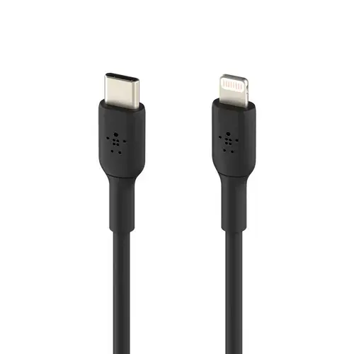 Cablu de date Belkin BOOST CHARGE, USB-C la Lightning, PVC, 1m (Negru)
