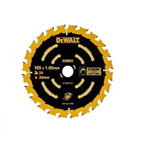 Panza, Dewalt, de fierastrau circular, EXTREME 165x20, Z 24 DT10624-QZ