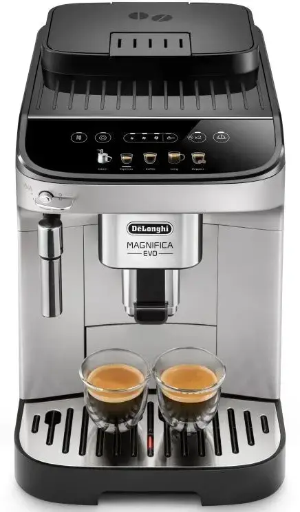 Espressor automat De’Longhi Magnifica Evo ECAM 290.31.SB, 1,8l, 15 bar, sistem spumare lapte manual, rasnita cu 13 setari, 1450 W (Negru/Argintiu)