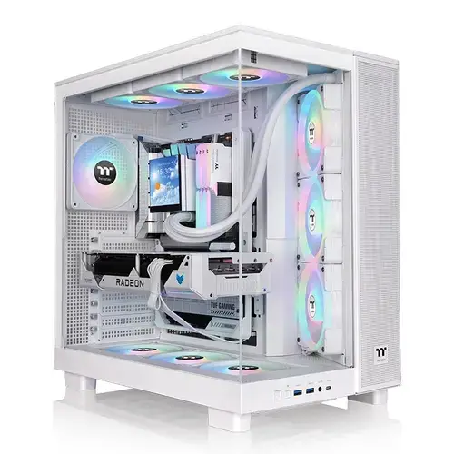 Carcasa Thermaltake View 380 XL TG, ARGB, Middle Tower, Fara sursa (Alb)