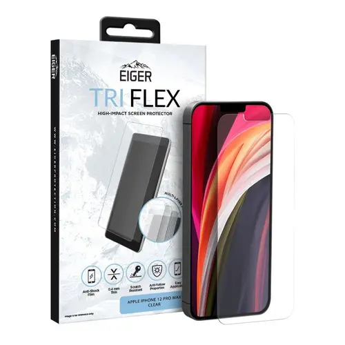 Folie Sticla Eiger Clear Tri Flex EGSP00632 pentru iPhone 11 Pro Max / Xs Max, 0.4 mm, 5H (Transparent)