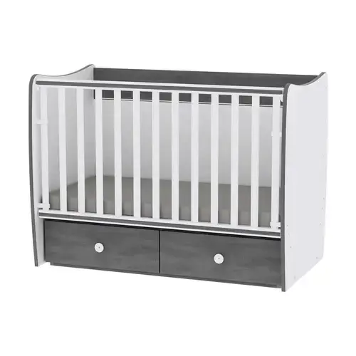 Mobilier Lorelli Matrix New, 0 - 3 ani, 60 x 120 cm, Alb/gri