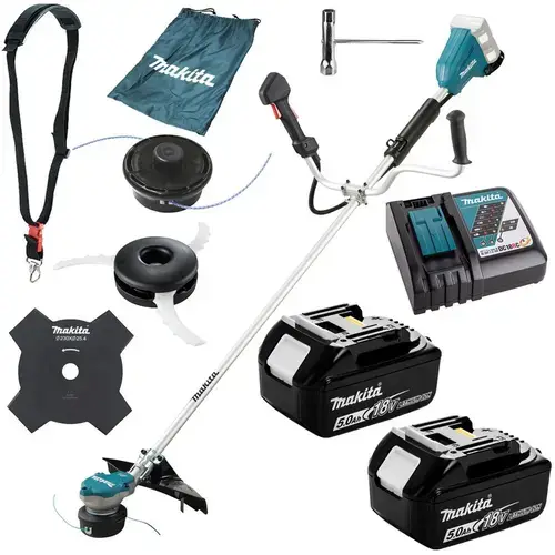 Trimmer Makita DUR368APT2, 550W, 2x5Ah, 6500 rpm, 350mm, acumulatori Li-Ion LXT 18V, set complet
