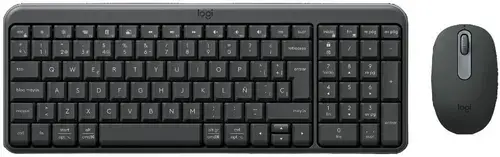 Kit mouse si tastatura Logitech MK250 920-013519, Bluetooth Wireless Combo, 1000 DPI, Layout English International (Negru)