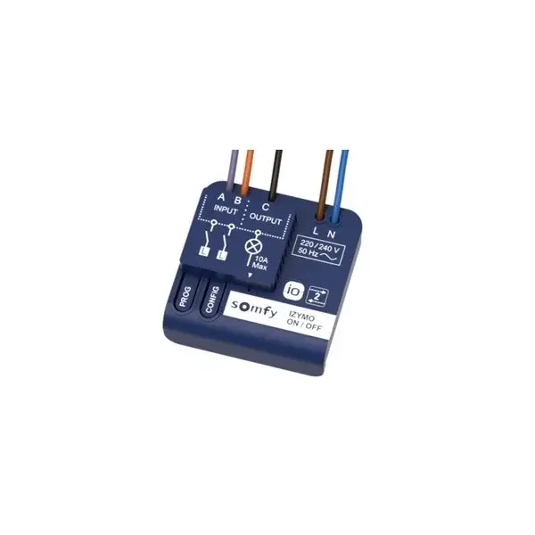 Receptor Somfy IZYMO io, Control lumina ON / OFF, Compatibil cu Unitate de comanda Tahoma Resigilat
