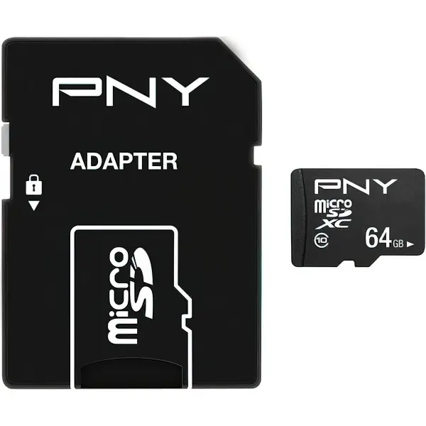 Card Memorie microSDXC PNY Performance Plus, 64Gb, Clasa 10, Cu Adaptor P-SDU64G10PPL-GE