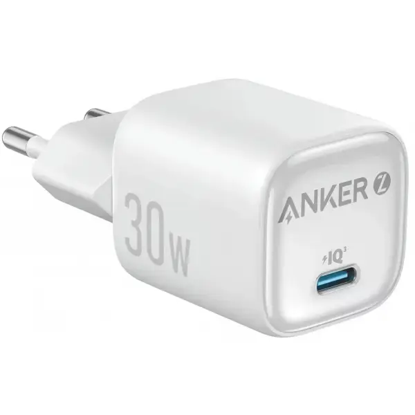 Incarcator Retea Anker Zolo, 30W, 3A, 1 x USB-C, Alb A2698G21