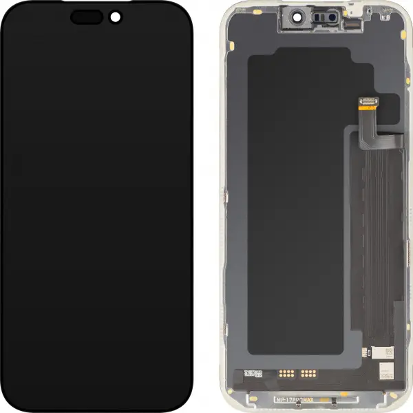 Display cu Touchscreen MP compatibil cu Apple iPhone 17 Pro Max, cu Rama, Versiune Soft OLED FHD Diagnostic, Negru