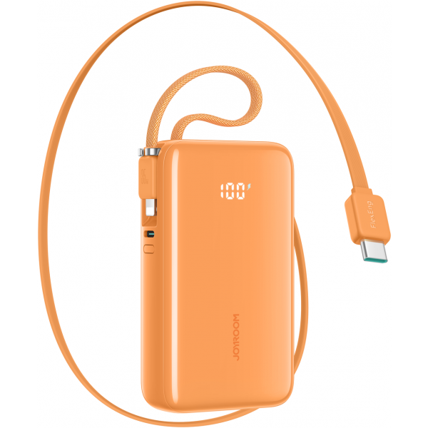 Baterie Externa Joyroom JR-PR2L, 10000mAh, 35W, QC + PD, 1 x Lightning - 2 x USB-C, Portocalie