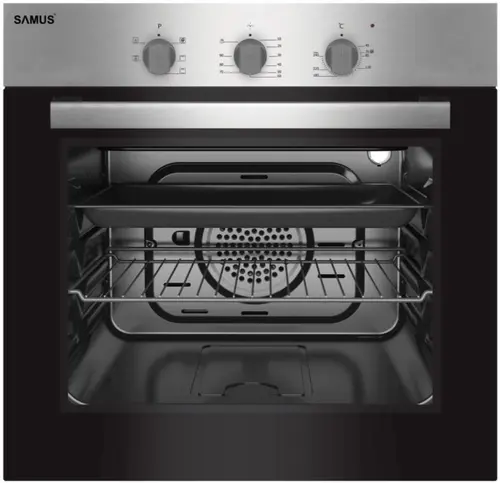 Cuptor incorporabil Samus SC616GTXV, Electric, 56 L, 5 functii (Negru/Inox)
