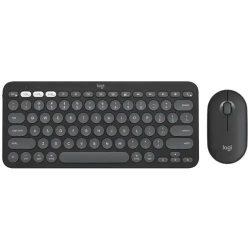 Kit Tastatura + Mouse Pebble 2 Combo for Mac (Negru/Gri)