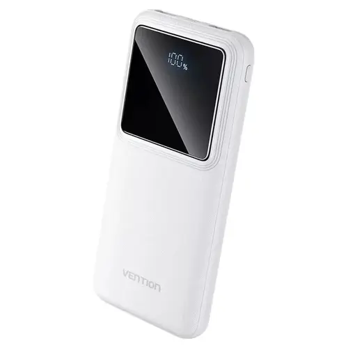 Power bank Vention 10000mAh/37Wh, 22.5W, 2 x USB, 1 x USB Type-C, 1 x Micro USB, max. 3A, Alb