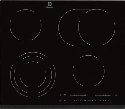 Plita incorporabila Electrolux EHF6547FXK, 7100 W, 4 arzatoare (Negru)