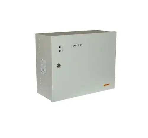 Sursa de alimentare pentru sisteme de detectie incendiu 24V/5A in cutie  metalica, loc pentru 2 acumulatori 12V/18A, certificare EN 54-4, Vds; EN 12101-10
