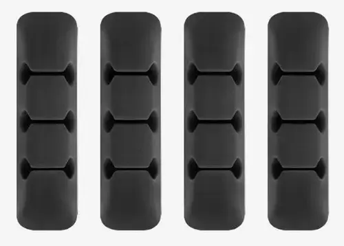 Organizator cabluri si incarcatoare cu dublu adeziv Ringke 8809688890727, set 4 bucati (Negru)